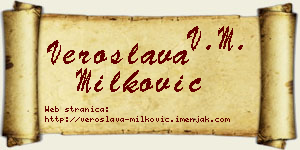 Veroslava Milković vizit kartica